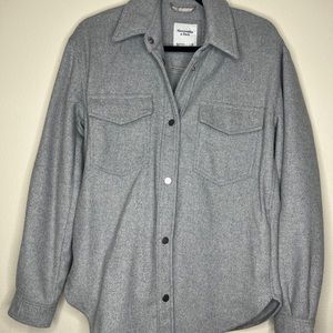 Abercrombie & Fitch shacket grey medium